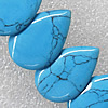 Turquoise Beads, Teardrop 20x30mm Hole:About 1.5mm, Sold per 15.7-Inch Strand
