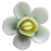 Porcelain Cabochons, No Hole Headwear & Costume Accessory, Flower Size:About 19mm, Sold By Bag