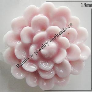 Porcelain Cabochons, No Hole Headwear & Costume Accessory, Flower Size:About 18mm, Sold By Bag