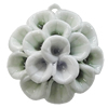 Porcelain Pendants, Flower Size:about 42mm Hole:3mm, Sold By Bag