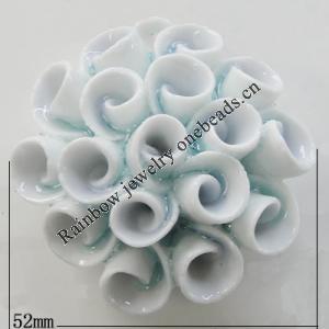 Porcelain Pendants, Flower Size:about 52mm Hole:4.5mm, Sold By Bag