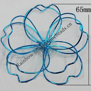 Iron Thread Component Handmade Lead-free, Flower 65mm, Sold by Bag