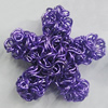 Iron Thread Component Handmade Lead-free, Flower 26mm, Sold by Bag