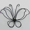 Iron Thread Component Handmade Lead-free, Butterfly 55x60mm, Sold by Bag