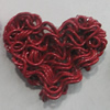 Iron Thread Component Handmade Lead-free, Heart 20x20mm, Sold by Bag