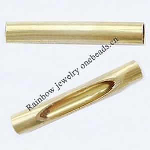 Copper/Brass Curved Tube, Lead Free, 4x25mm, Sold by Bag 