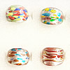 Lampwork Glass Rings, About 20-25mm Hole:17-19mm, Sold by PC
