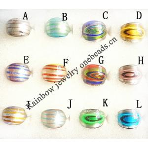 Lampwork Glass Rings, About 20-25mm Hole:17-19mm, Sold by PC