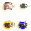 Lampwork Glass Rings, About 16-22mm Hole:17-19mm, Sold by PC