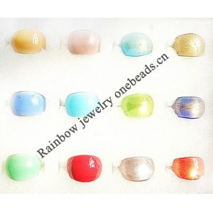 Lampwork Glass Rings, Mix Color and Mix Style About 18-22mm Hole:17-19mm, Sold by Group