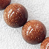 Gold sand Stone Beads, Round 4mm Hole:About 1.5mm, Sold per 15.7-inch strand