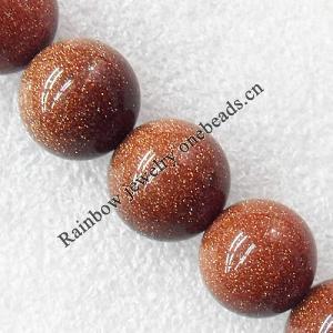 Gold sand Stone Beads, Round 8mm Hole:About 1.5mm, Sold per 15.7-inch strand