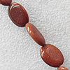 Gold sand Stone Beads, Flat Oval 13x18mm Hole:About 1.5mm, Sold per 15.7-inch strand