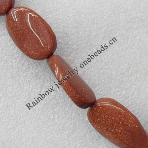 Gold sand Stone Beads, 20x30mm Hole:About 1.5mm, Sold per 15.7-inch strand