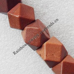 Gold sand Stone Beads, Faceted Rondelle 15mm Hole:About 1.5mm, Sold per 15.7-inch strand