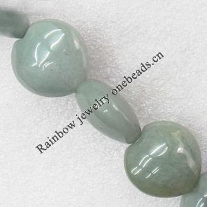 Natural Stone Beads, Heart 30mm Hole:About 1.5mm, Sold by PC