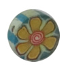 Pottery Clay Cabochons, NO-Hole Jewelry Fingings, Coin 10mm Thick:About 5mm, Sold by Bag