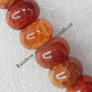 Gemstone beads, Agate(dyed), Rondelle 12x16mm Hole:1.5mm, Sold per 15.7-inch strand