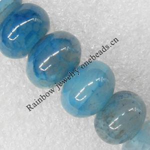 Gemstone beads, Agate(dyed), Rondelle 10x14mm Hole:1.5mm, Sold per 15.7-inch strand