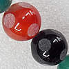 Gemstone beads, Agate(dyed), Mix Color Faceted Round 10mm Hole:1.5mm, Sold per 15.7-inch strand
