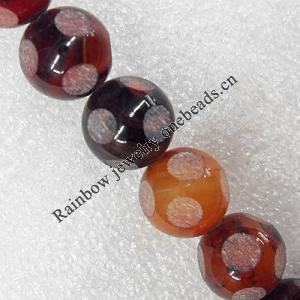 Gemstone beads, Agate(dyed), Mix Color Faceted Round 16mm Hole:1.5mm, Sold per 15.7-inch strand