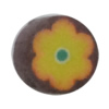 Pottery Clay Cabochons, NO-Hole Jewelry Fingings, Coin 10mm Thick:About 5mm, Sold by Bag