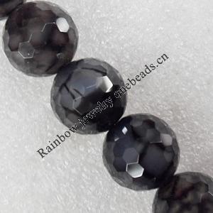 Gemstone beads, Agate(dyed), Faceted Round 12mm Hole:1.5mm, Sold per 15.7-inch strand