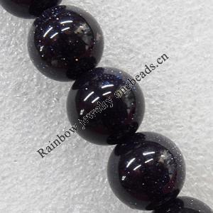 Blue sand Stone Beads, Round 4mm Hole:About 1.5mm, Sold per 15.7-inch strand