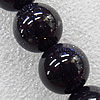 Blue sand Stone Beads, Round 4mm Hole:About 1.5mm, Sold per 15.7-inch strand