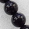 Blue sand Stone Beads, Round 8mm Hole:About 1.5mm, Sold per 15.7-inch strand