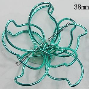 Iron Thread Component Handmade Lead-free, Flower 38mm, Sold by Bag