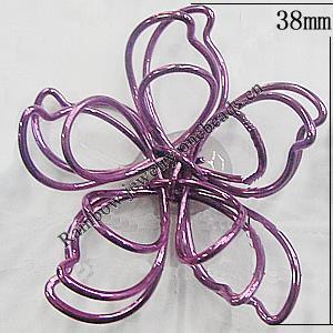 Iron Thread Component Handmade Lead-free, Flower 38mm, Sold by Bag