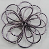 Iron Thread Component Handmade Lead-free, Flower 37mm, Sold by Bag