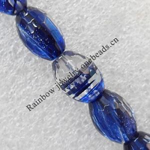 Blue sand Stone Beads, Faceted Oval 10x14mm Hole:About 1.5mm, Sold per 15.7-inch strand