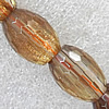 Gold sand Stone Beads, Faceted Oval 15x20mm Hole:About 1.5mm, Sold per 15.7-inch strand
