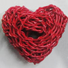 Iron Thread Component Handmade Lead-free, Heart 21x24mm, Sold by Bag