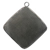 Iron Thread Component Handmade Lead-free, Diamond 65x60mm, Sold by Bag