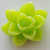 Resin Cabochons, No Hole Headwear & Costume Accessory, Flower, About 14mm in diameter, Sold by Bag