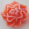 Resin Cabochons, No Hole Headwear & Costume Accessory, Flower, About 15mm in diameter, Sold by Bag