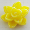 Resin Cabochons, No Hole Headwear & Costume Accessory, Flower, About 14mm in diameter, Sold by Bag