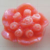 Resin Cabochons, No Hole Headwear & Costume Accessory, Flower, About 14mm in diameter, Sold by Bag