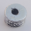 Jewelry findings, CCB plastic European style Beads  Antique sliver, Column 8x12mm Hole:4mm, Sold by Bag