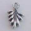 Jewelry findings, CCB plastic Pendant Antique sliver, Leaf 20x13mm Hole:3mm, Sold by Bag
