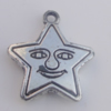 Jewelry findings, CCB plastic Pendant Antique sliver, Star 38x34mm Hole:3mm, Sold by Bag