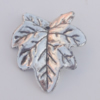 Jewelry findings, CCB plastic Pendant Antique sliver, Leaf 26x24mm Hole:1mm, Sold by Bag