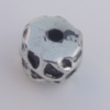 Jewelry findings, CCB plastic European style Beads Antique sliver, Column 13x16mm Hole:4mm, Sold by Bag