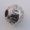 Jewelry findings, CCB plastic European style Beads Antique sliver, 15x17mm Hole:6mm, Sold by Bag