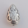 Jewelry findings, CCB plastic Beads Antique sliver, Flat Teardrop 18x11mm Hole:1mm, Sold by Bag