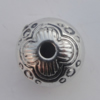 Jewelry findings, CCB plastic Beads Antique sliver, Flat Round 10x8mm Hole:2mm, Sold by Bag