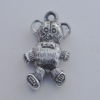 Jewelry findings, CCB plastic Pendant Antique sliver, Bear 34x20mm Hole:3mm, Sold by Bag